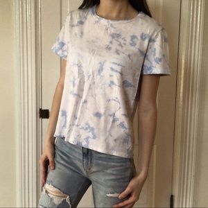 Blue & White Tie Dye Tee